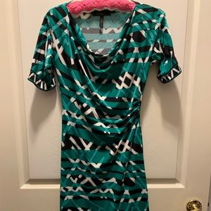 Bcbg green fitted dress size small petite